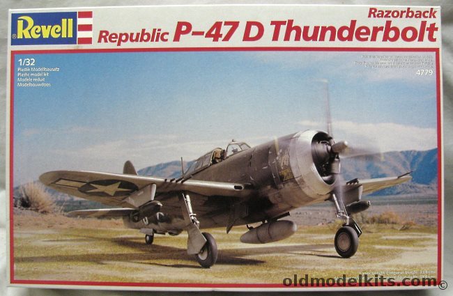 Revell 1/32 Republic P-47D Thunderbolt  Razorback - 'Brutal Lulu' 487 FS 353 FG Bodney  England '43 / ''Hun Hunter XIV' 65 FS 57 FS Grosseto Italy '44, 4779 plastic model kit